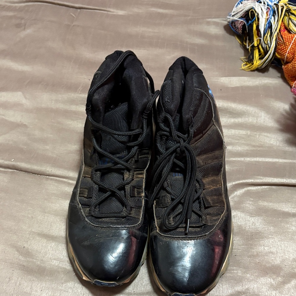 Jordan Black and Blue High-Top Sneakers